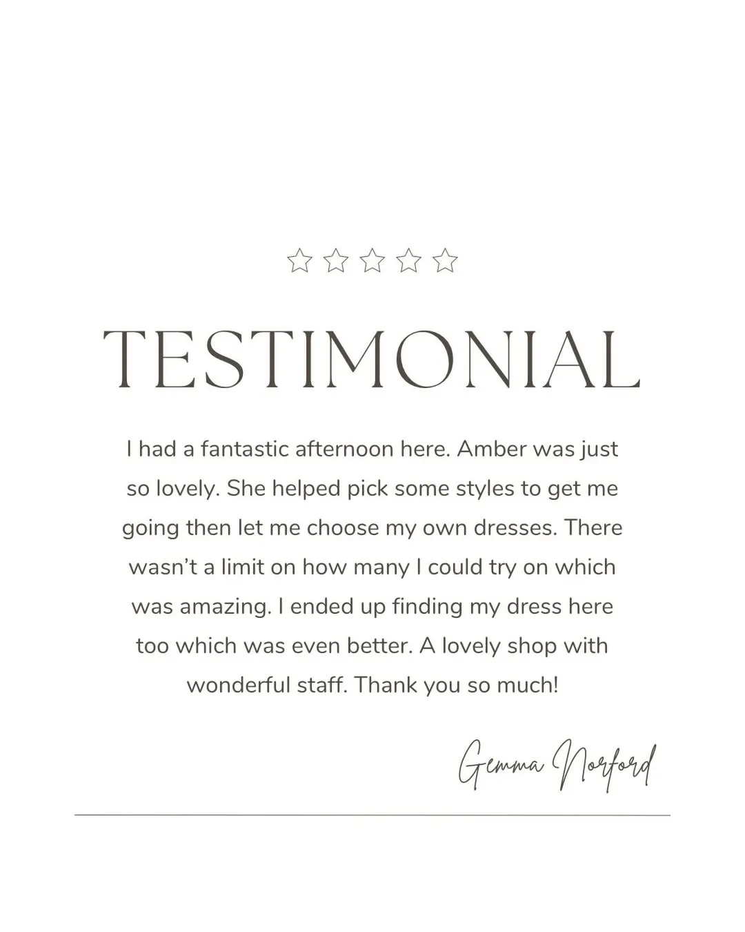 Another ⭐⭐⭐⭐⭐ from one of our lovely brides.   We loved reading Gemma’s revie...
